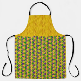 GRÜN LILA GOLD MARDI-GRAS-MUSTER SCHÜRZE