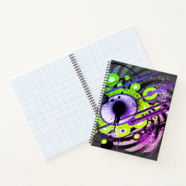 (Grün & Lila) Neon-Tinte-Galaxie-Spirale Notizbuch