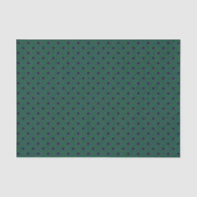 Grün + Lila Punkte (Groß) Tissue-Papier Seidenpapier (Vorderseite)
