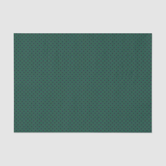 Grün + Lila Punkte (Klein) Tissue-Papier Seidenpapier (Vorderseite)