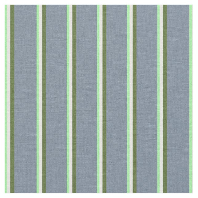 Grün, Minzcreme, Olive Green & Light Slate Grau Stoff (Nahaufnahme)