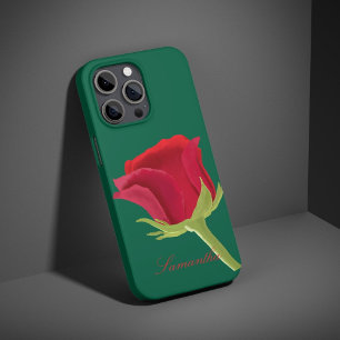Grün mit rote Rose iPhone-Gehäuse iPhone 16 Pro Hülle