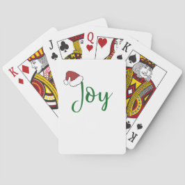Grün mit Weihnachtsmannmütze Spielkarten