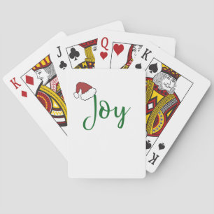 Grün mit Weihnachtsmannmütze Spielkarten