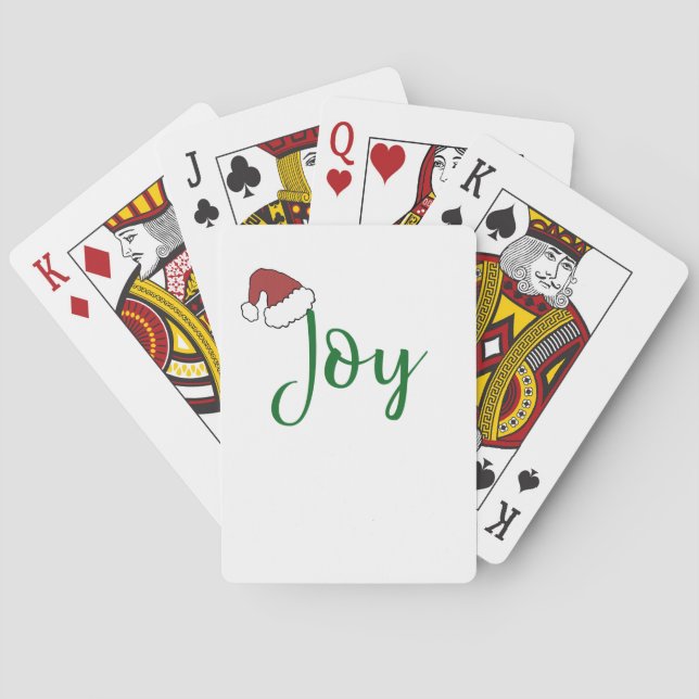 Grün mit Weihnachtsmannmütze Spielkarten (Rückseite)