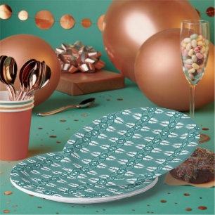 Grün mit weißer Papierplatte Pappteller