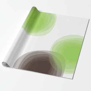 Grün, modern, einfach, abstrakte Blume Geschenkpapier
