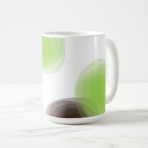 Grün, modern, einfach, abstrakte Blume Kaffeetasse