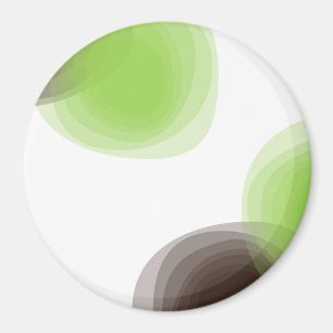Grün, modern, einfach, abstrakte Blume Magnet