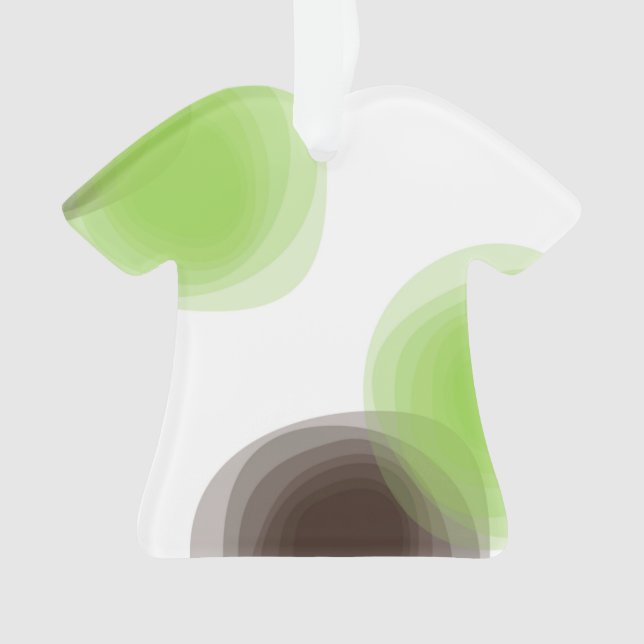 Grün, modern, einfach, abstrakte Blume Ornament (Vorderseite)
