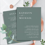 Grün-moderne Typografie in einer Hochzeit Einladung<br><div class="desc">Eine einfache Einladungs-Karte mit grünen, modernen Typografien. Feiern Sie Ihren besonderen Tag mit dieser eleganten und wunderschönen Einladungskarte für Ihre Hochzeit, um Ihren besondere Anlass zu verschönern. Alle Texte sind so vorbereitet, dass Sie sie einfach und schnell mit Ihren eigenen Details personalisieren können. Wenn Sie weitere Anpassungen oder Matching-Elemente benötigen,...</div>