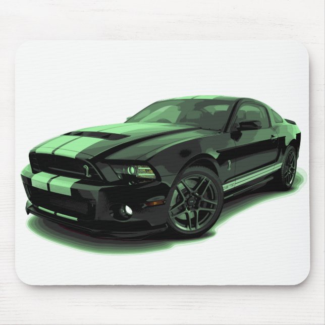 Grün Mustang GT 500 Mousepad (Vorne)