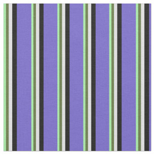 Grün, Olivgrün, Lavendel, Schwarz und Schieferblau Stoff