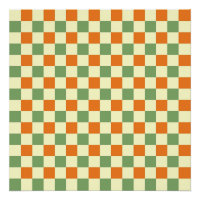 Grün Orange Braun Kariert Gingham-Muster