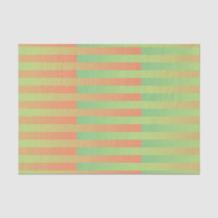 Grün Orange gestreiftes Muster Seidenpapier