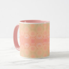 Grün, Pfirsich, Melon und Korallengeometrie Tasse