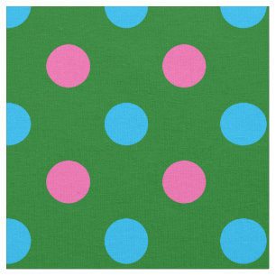 Grün Pink Blau Polka-Punkt-Muster Stoff