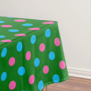 Grün Pink Blau Polka-Punkt-Muster Tischdecke