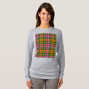 Grün Pink Orange Karo Tartan Design T-Shirt