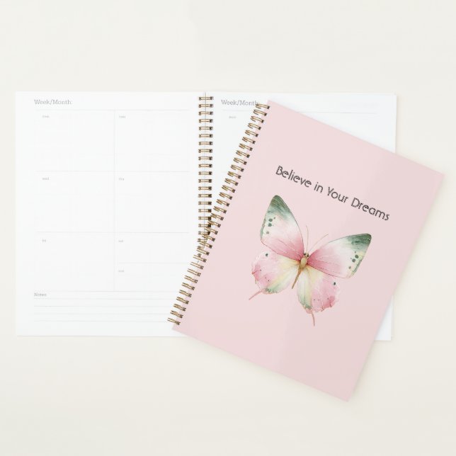Grün Pink Weiß Minze Schmetterling Planer (Anzeige)