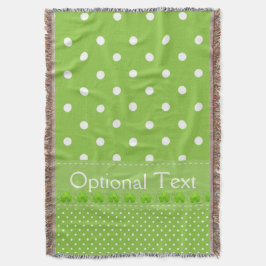 Grün, Punkte und Kleeblätter Decke