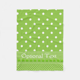 Grün, Punkte und Kleeblätter Fleecedecke