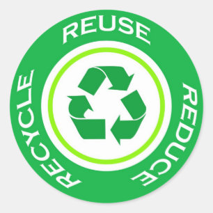 Grün recyceln - Aufkleber