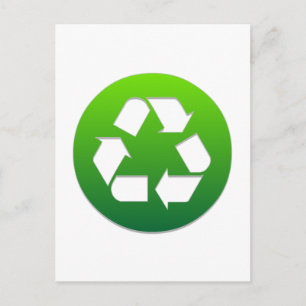 grün Recycelnd Symbol Postkarte