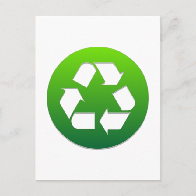 grün Recycelnd Symbol Postkarte (Vorderseite)