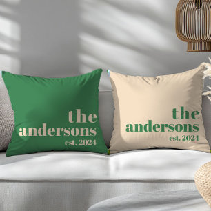 Grün Retro modern minimalistisch Kissen