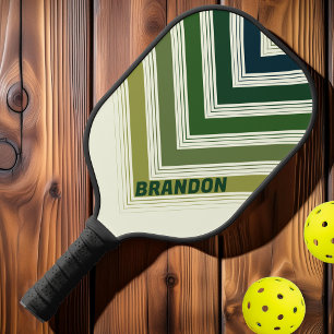 Grün Retro Nostalgische Vintage Chevron verblassen Pickleball Schläger
