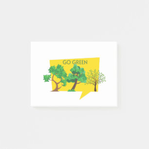 Grün, rette den Planeten Post-it Klebezettel
