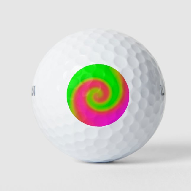 Grün rosa drehen golfball (Vorderseite)