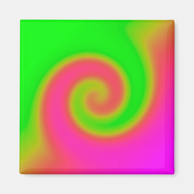 Grün rosa drehen magnet (Vorne)
