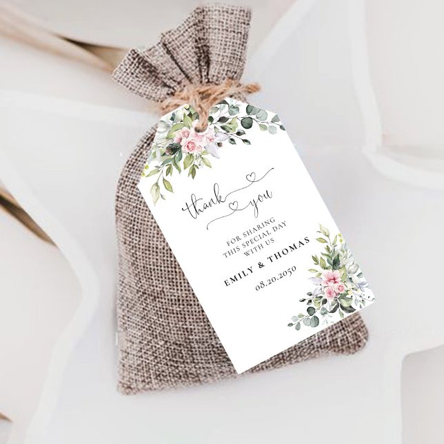 Grün Rosa Hochzeitstags-Geschenk Geschenkanhänger (Von Creator hochgeladen)