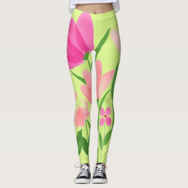 Grün-rosa Leggings