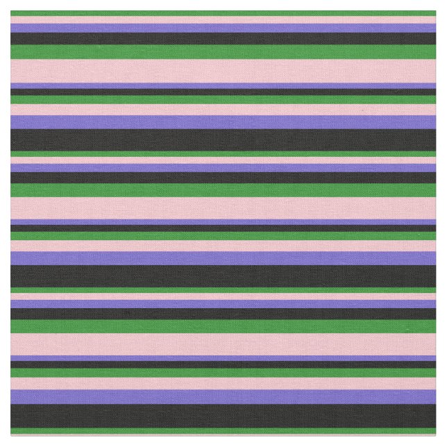 Grün, Rosa, Schieferblau und schwarz Stoff (Nahaufnahme)