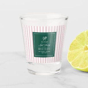Grün rosa Tennis Junggesellinnenabschied elegant m Schnapsglas