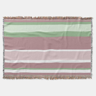 Grün, Rosa und Pink Streifen Decke