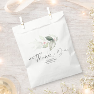 Grün Roségold Blätter Elegant Danke Geschenktütchen