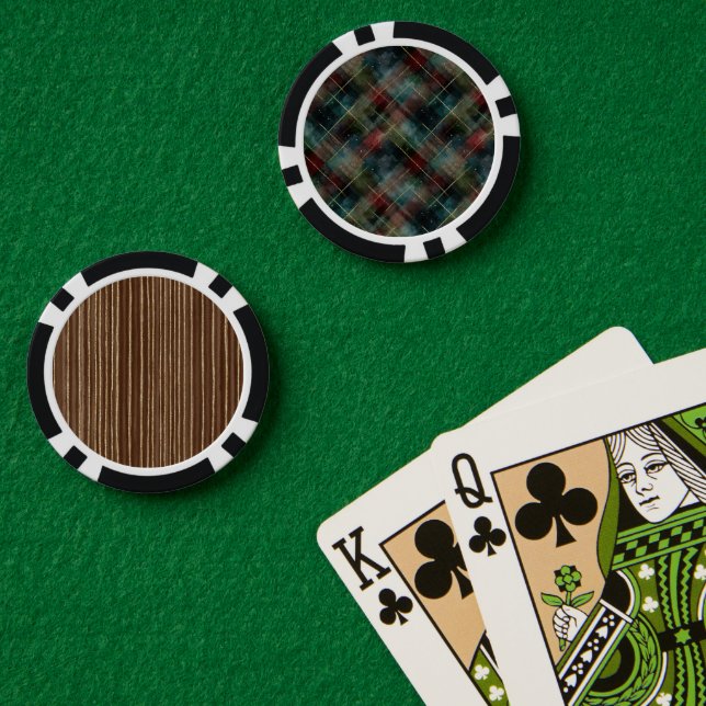 Grün Rot Blau Kariert Gestreift Pokerchips (Pokertisch (doppelt))