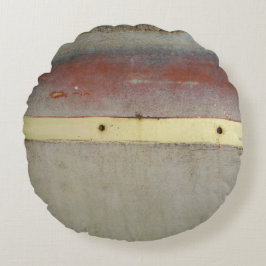 Grün, Rot, Blau und Gelb rostfrei Rundes Kissen