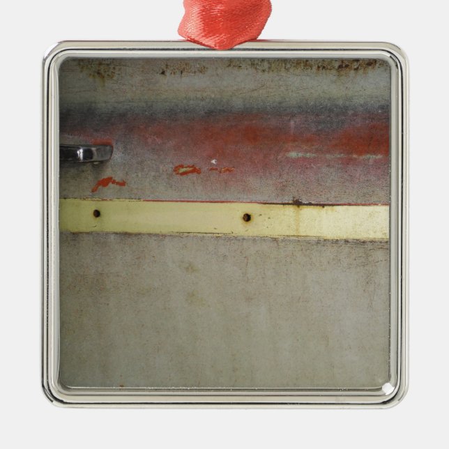 Grün, Rot, Blau und Gelb rostfrei Silbernes Ornament (Vorne)