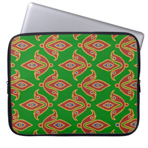 Grün, Rot, Fleur-de-lys 15" Laptop-Sieb Laptopschutzhülle