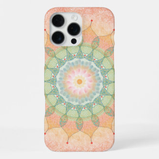 Grün Rot Gelb Kreisförmiges Geometrisches Mandala iPhone 16 Pro Max Hülle