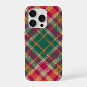 Grün Rot Gelb Schottisch Tartan Kariert iPhone 15 Pro Hülle