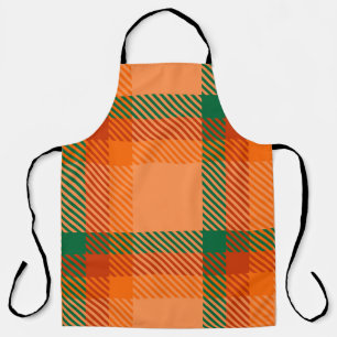Grün, Rot, Orange und Beige Tartan Karo Schottisch Schürze