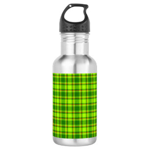 Grün-Rot-Tartan-Karo-Karomuster-55788 Edelstahlflasche