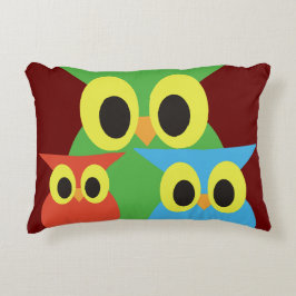 Grün, Rot und Blau Dekokissen