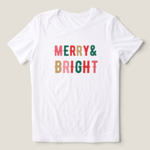 Grün Rot und Braun Fett Typografie Weihnachten Tri-Blend Shirt